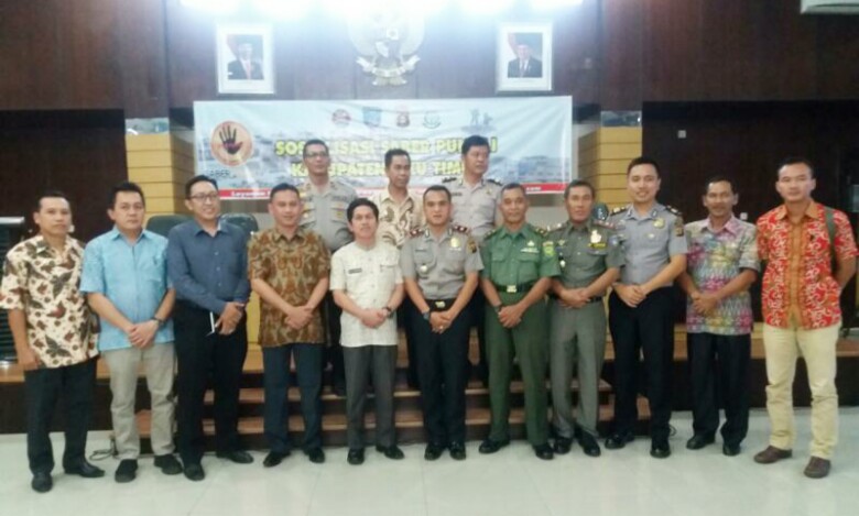 Acara Sosialisasi Saber Pungli Tingkat Kabupaten OKU Timur di Aula Bina Praja I, Jum'at (07/04)